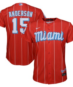 Brian Anderson Miami Marlins 2021 City Connect Replica Player Jersey - Red Mlb