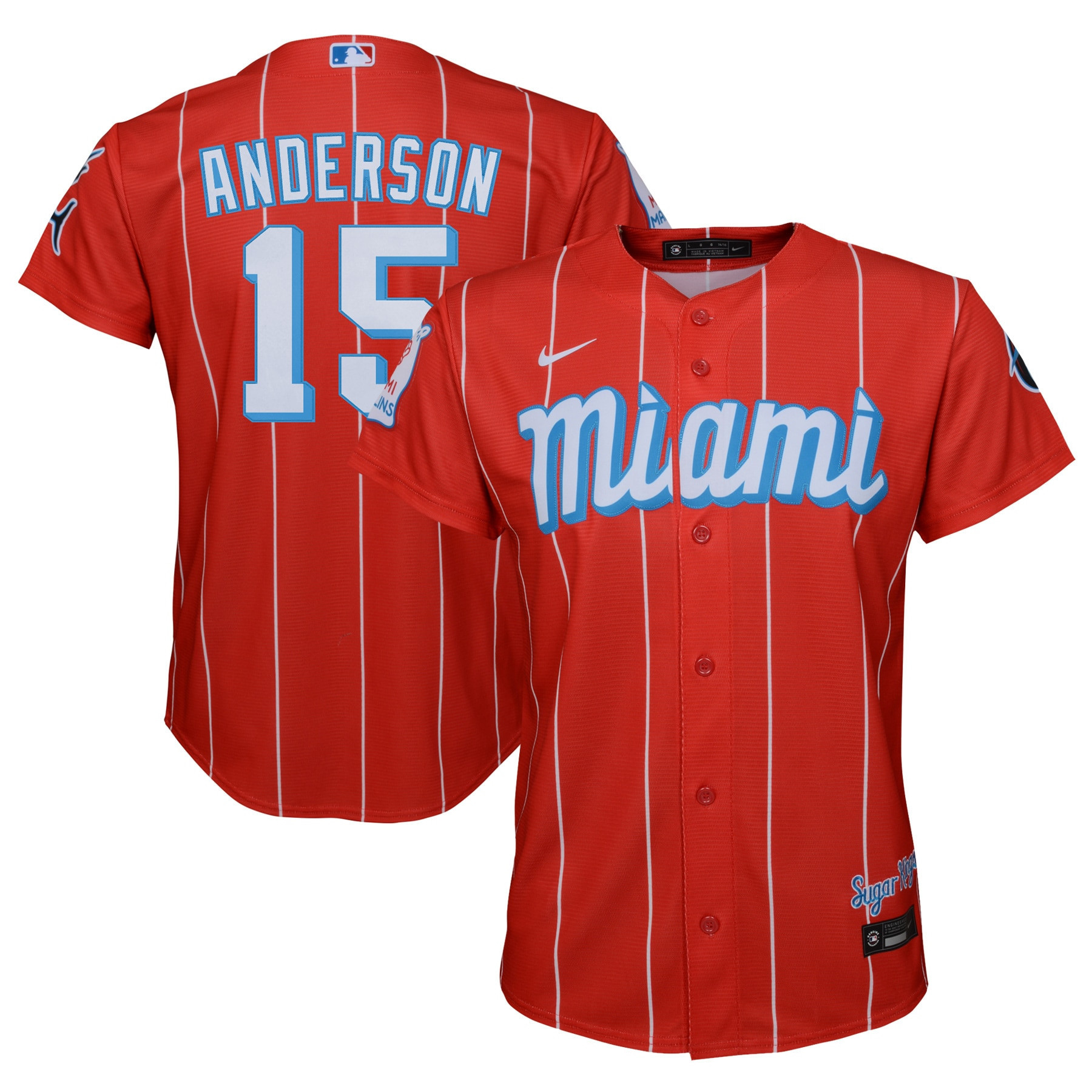 Brian Anderson Miami Marlins 2021 City Connect Replica Player Jersey - Red Mlb
