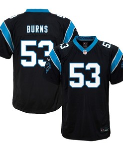 Brian Burns 53 Carolina Panthers Youth Game Jersey - Black