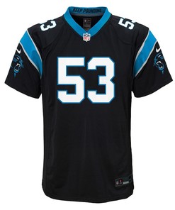 Brian Burns 53 Carolina Panthers Youth Game Jersey - Black