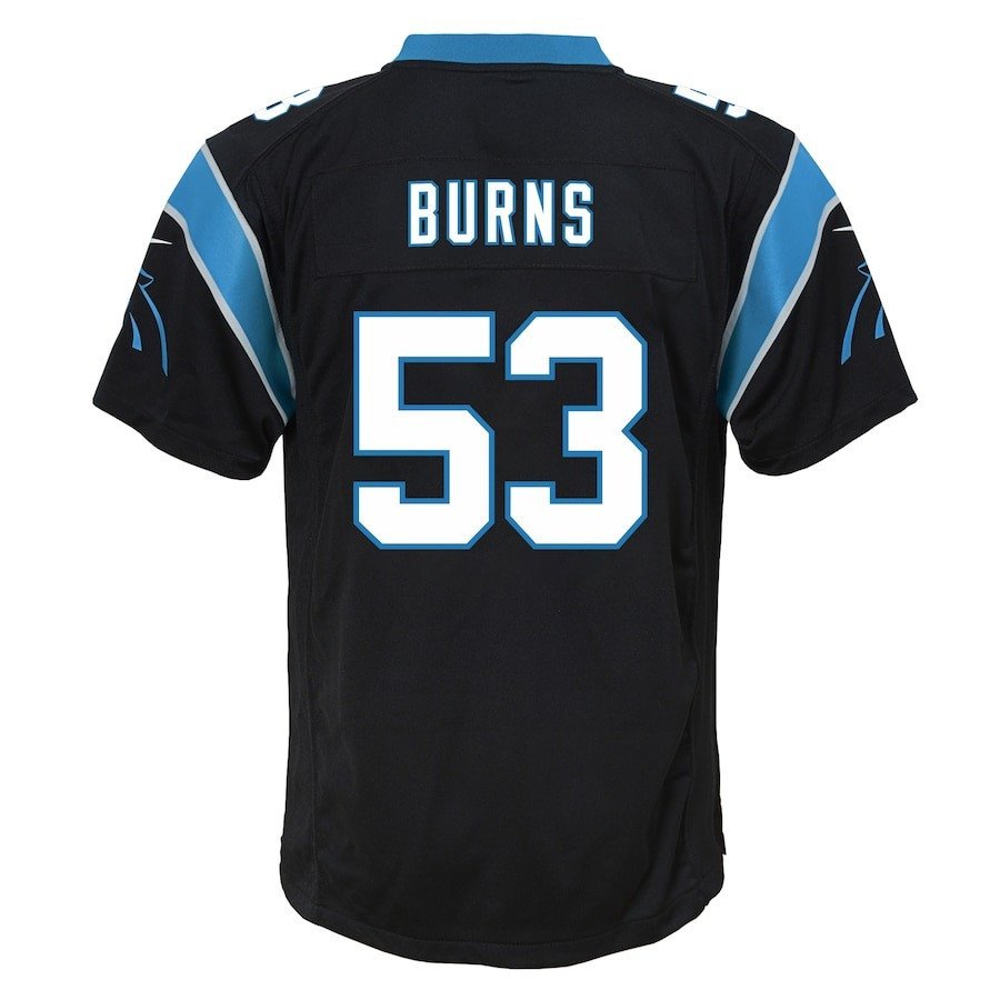 Brian Burns 53 Carolina Panthers Youth Game Jersey - Black