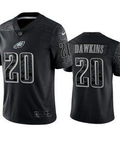 Brian Dawkins 20 Philadelphia Eagles Black Reflective Limited Jersey - Men