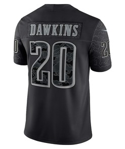 Brian Dawkins 20 Philadelphia Eagles Retired Player RFLCTV Limited Jersey - Black