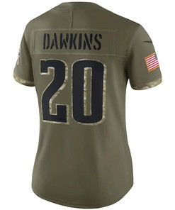 Brian Dawkins Philadelphia Eagles Women's 2022 Salute To Service Retired Player Limited Jersey - Olive