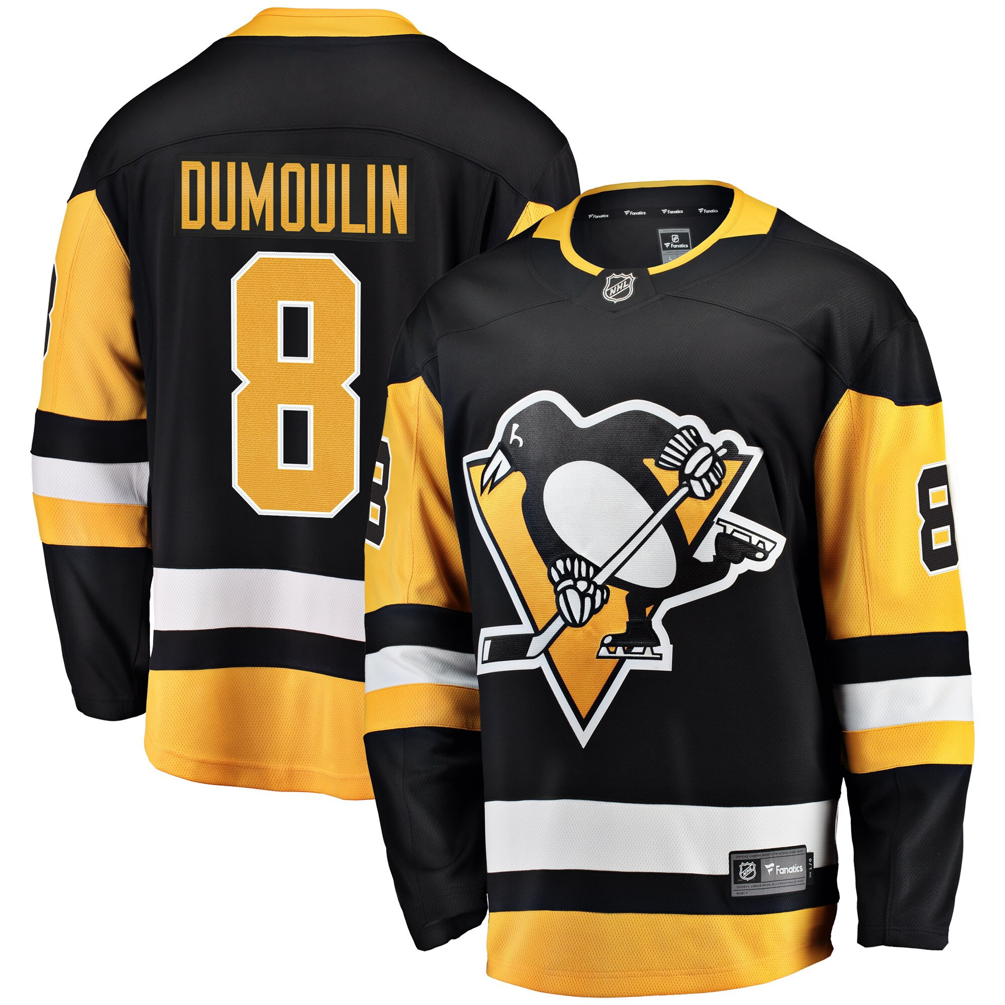 Brian Dumoulin Pittsburgh Penguins Fanatics Branded Breakaway Player Jersey - Black Nhl