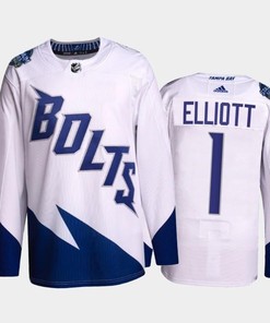 Brian Elliott Lightning 2022 Stadium Series White Primegreen Jersey, Men Jersey