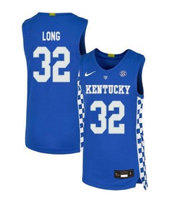 Brian Long 32 Kentucky Wildcats Elite Basketball Men Jersey - Royal Blue