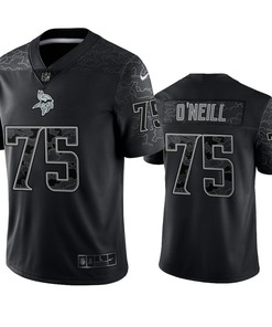Brian O'neill 75 Minnesota Vikings Black Reflective Limited Jersey - Men