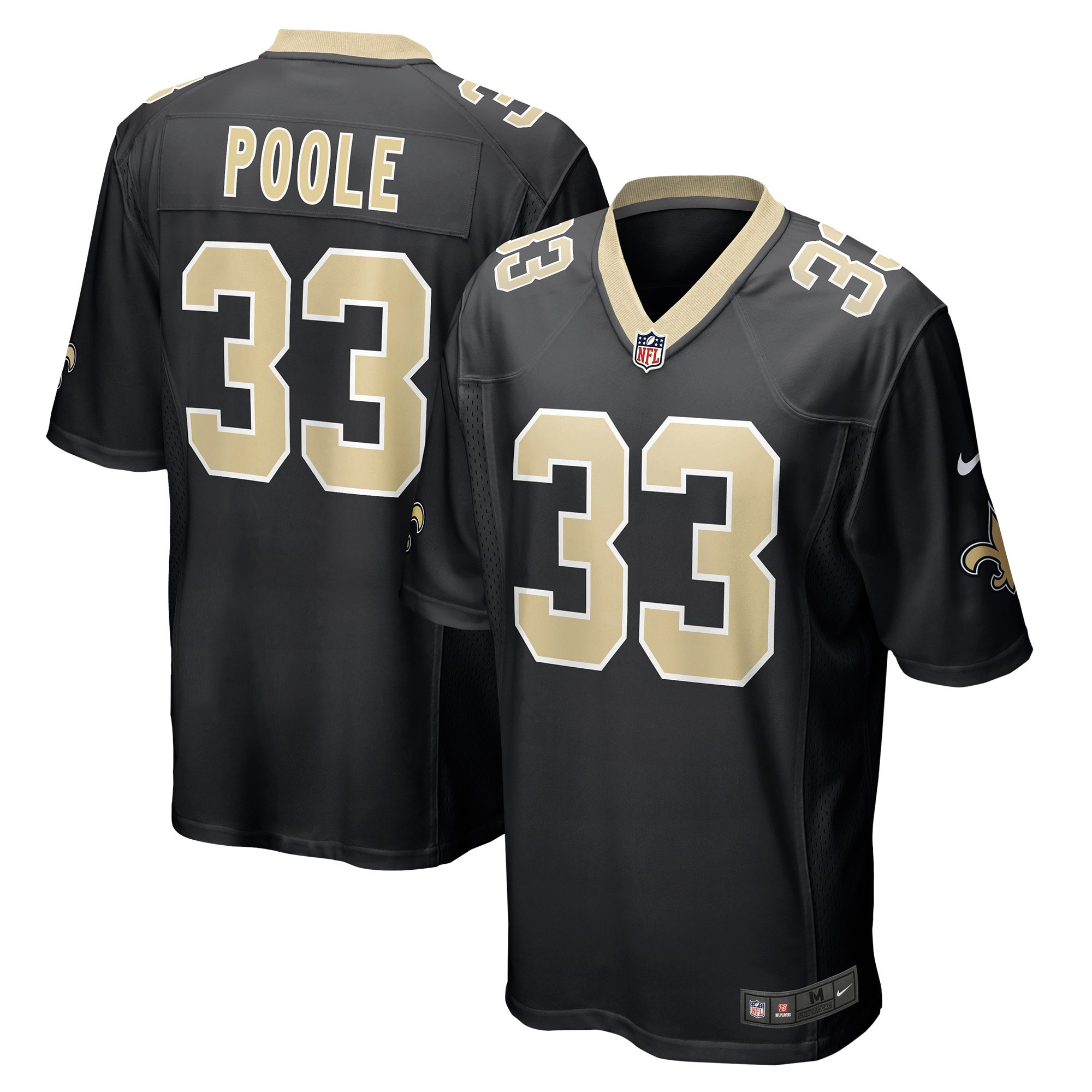 Brian Poole New Orleans Saints Game Jersey - Black Nfl