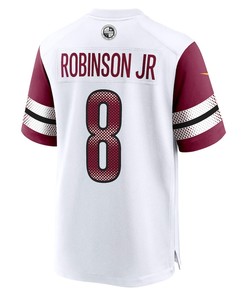 Brian Robinson Jr. 8 Washington Commanders Away Game Player Jersey - White