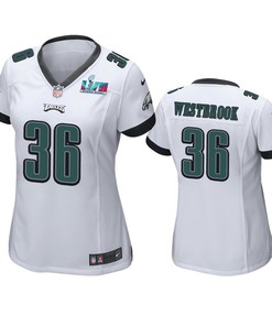 Brian Westbrook 36 Philadelphia Eagles Super Bowl LVII White Game Jersey - Women