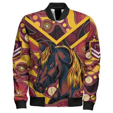 Brisbane Broncos Aboriginal Classic Style Sleeve Zip Bomber Jacket T09