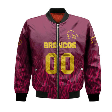 Brisbane Broncos Bomber Jacket Logo Sport Ombre - NRL