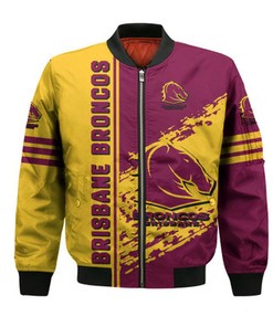 Brisbane Broncos Bomber Jacket Quarter Style - NRL
