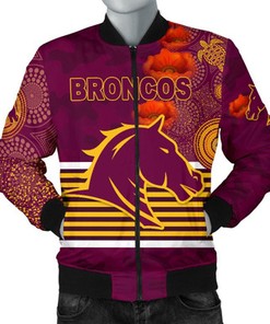 Brisbane Broncos Mens Bomber Jacket ANZAC Day Indigenous