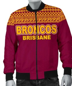 Brisbane Broncos Polynesian Men Bomber Jacket - NRL Team - BN3911