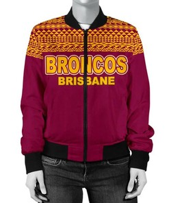 Brisbane Broncos Polynesian Women Bomber Jacket - NRL Team - BN3911