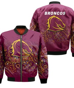 Brisbane Broncos Rugby Indigenous Bomber Jacket - LT12