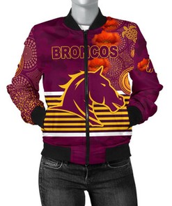 Brisbane Broncos Womens Bomber Jacket ANZAC Day Indigenous