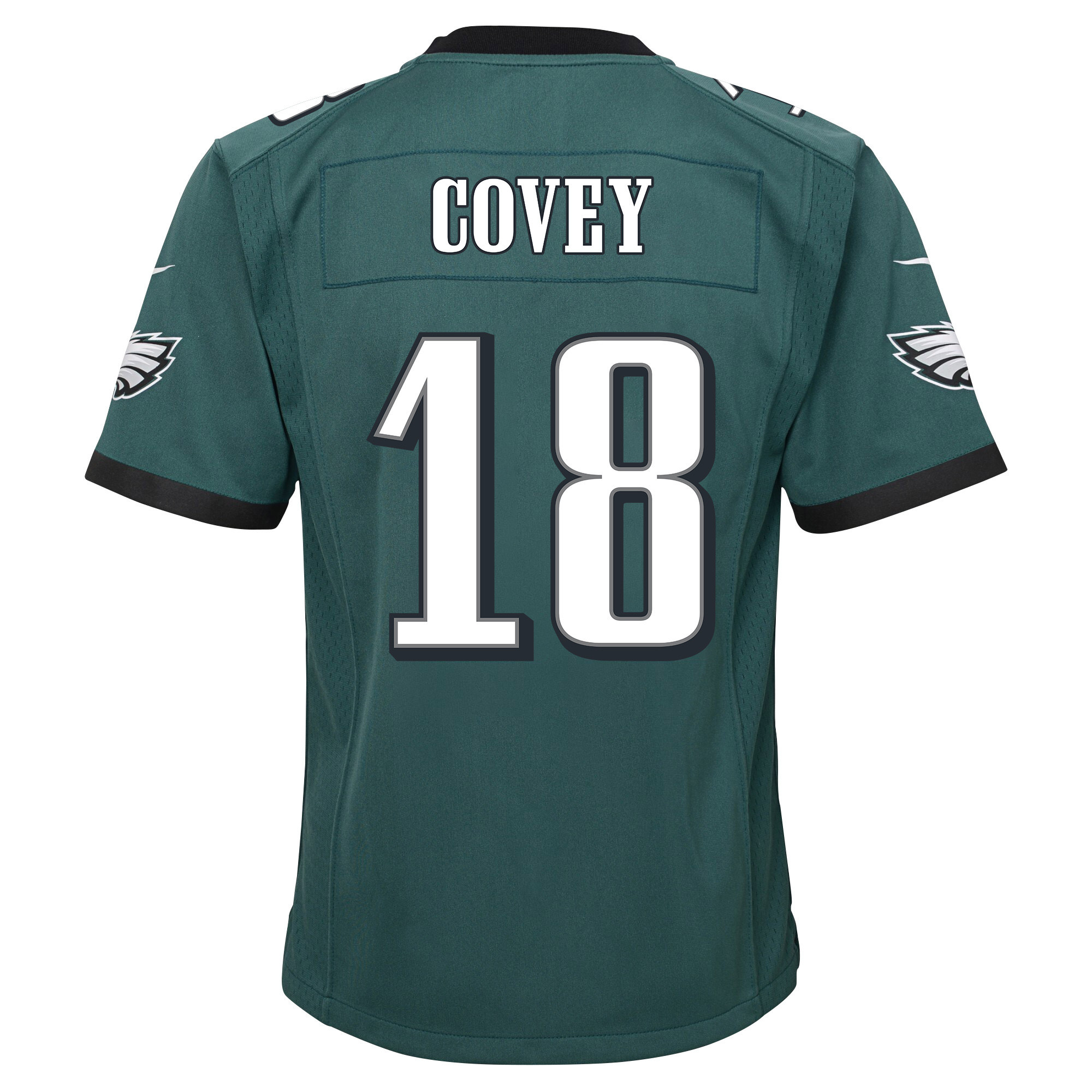 Britain Covey 18 Philadelphia Eagles Super Bowl LVII Champions 2 Stars 2 Stars Youth Game Jersey - Black