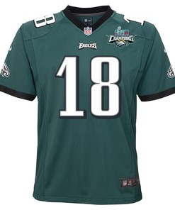 Britain Covey 18 Philadelphia Eagles Super Bowl LVII Champions 2 Stars 2 Stars Youth Game Jersey - Black