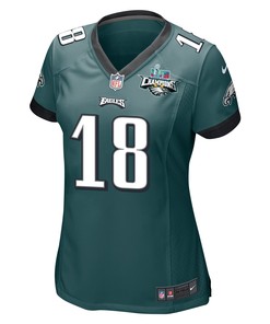 Britain Covey 18 Philadelphia Eagles Super Bowl LVII Champions 2 Stars Women Game Jersey - Midnight Green
