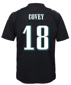 Britain Covey 18 Philadelphia Eagles Super Bowl LVII Champions 2 Stars Youth Game Jersey - Black