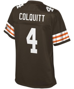 Britton Colquitt Cleveland Browns Nfl Pro Line Womens Historic Logo Player Jersey - Brown