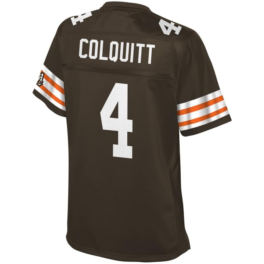Britton Colquitt Cleveland Browns Nfl Pro Line Womens Historic Logo Player Jersey - Brown