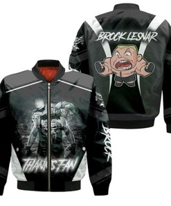 Brock Lesnar Thanks Fan Professional Wrestler Heavyweight Championship Black Gift For Brock Lesnar Fans Bomber Jacket