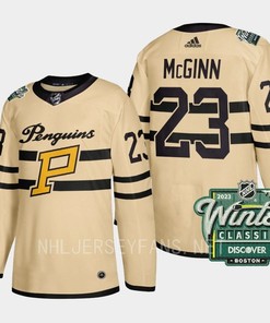 Brock McGinn 23 Pittsburgh Penguins 2023 Winter Classic Cream Jersey