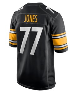 Broderick Jones 77 Pittsburgh Steelers 2023 NFL Draft Game Jersey - Black