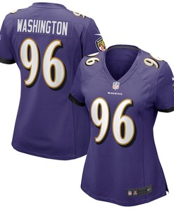 Broderick Washington 96 Baltimore Ravens Women's Game Jersey - Purple