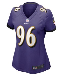 Broderick Washington 96 Baltimore Ravens Women's Game Jersey - Purple