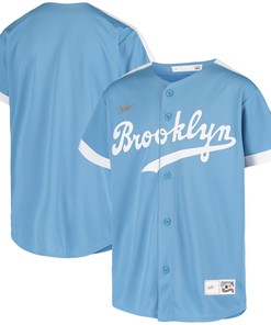 Brooklyn Dodgers Alternate Cooperstown Collection Team Jersey - Light Blue Mlb