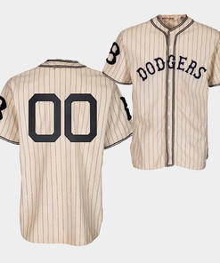 Brooklyn Dodgers Custom 1933 Heritage 00 Gold Pinstripe Jersey