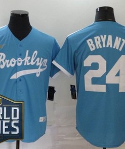 Brooklyn Dodgers Kobe Bryant #24 2020 Mlb Blue Jersey