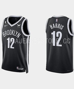 Brooklyn Nets 12 Joe Harris 2022-23 Icon Edition Black Men Jersey