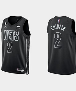 Brooklyn Nets Chris Chiozza 2 Black 2022-23 Statement Edition Men Jersey