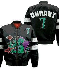 Brooklyn Nets Kevin Durant 7 2020 Nba Black Jersey Bomber Jacket