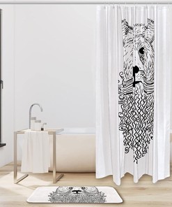 Brown Bear Animal Shower Curtain for Your Bathroom