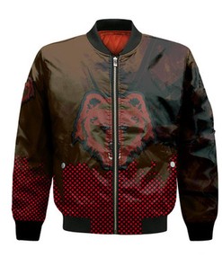 Brown Bears Bomber Jacket Basketball Net Grunge Pattern- NCAA