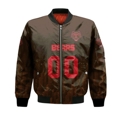 Brown Bears Bomber Jacket Logo Sport Ombre - NCAA