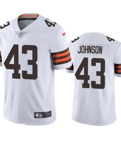Browns John Johnson 43 Vapor Limited White Jersey