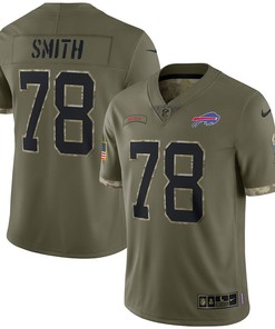 Bruce Smith Buffalo Bills 2022 Salute To Service Retired Player Limited Jersey - Olive