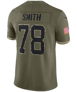 Bruce Smith Buffalo Bills 2022 Salute To Service Retired Player Limited Jersey - Olive