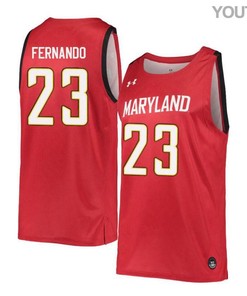 Bruno Fernando 23 Maryland Terrapins Retro Basketball Youth Jersey - Red