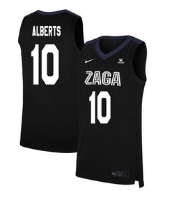 Bryan Alberts 10 Gonzaga Bulldogs Elite Basketball Men Jersey - Black