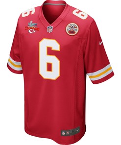 Bryan Cook 6 Kansas City Chiefs Super Bowl LVII Champions 3 Stars Men Game Jersey - Red