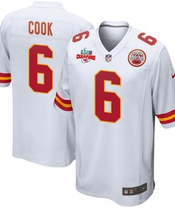 Bryan Cook 6 Kansas City Chiefs Super Bowl LVII Champions 3 Stars Men Game Jersey - White